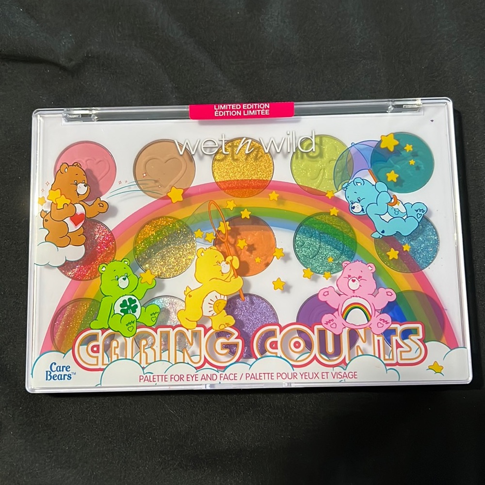 Sealed/ brand new Wet N’ Wild Caring Counts care bear eyeshadow palette